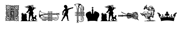 Cornucopia of Dingbates Five font preview